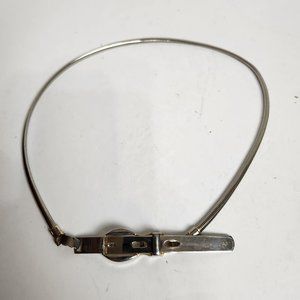 Vintage 90's Gold Toned Skinny Rope Snake Stretch  Metallic Belt 23-26"